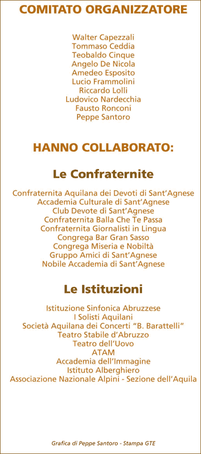 Organizzatori del Convegno 2006